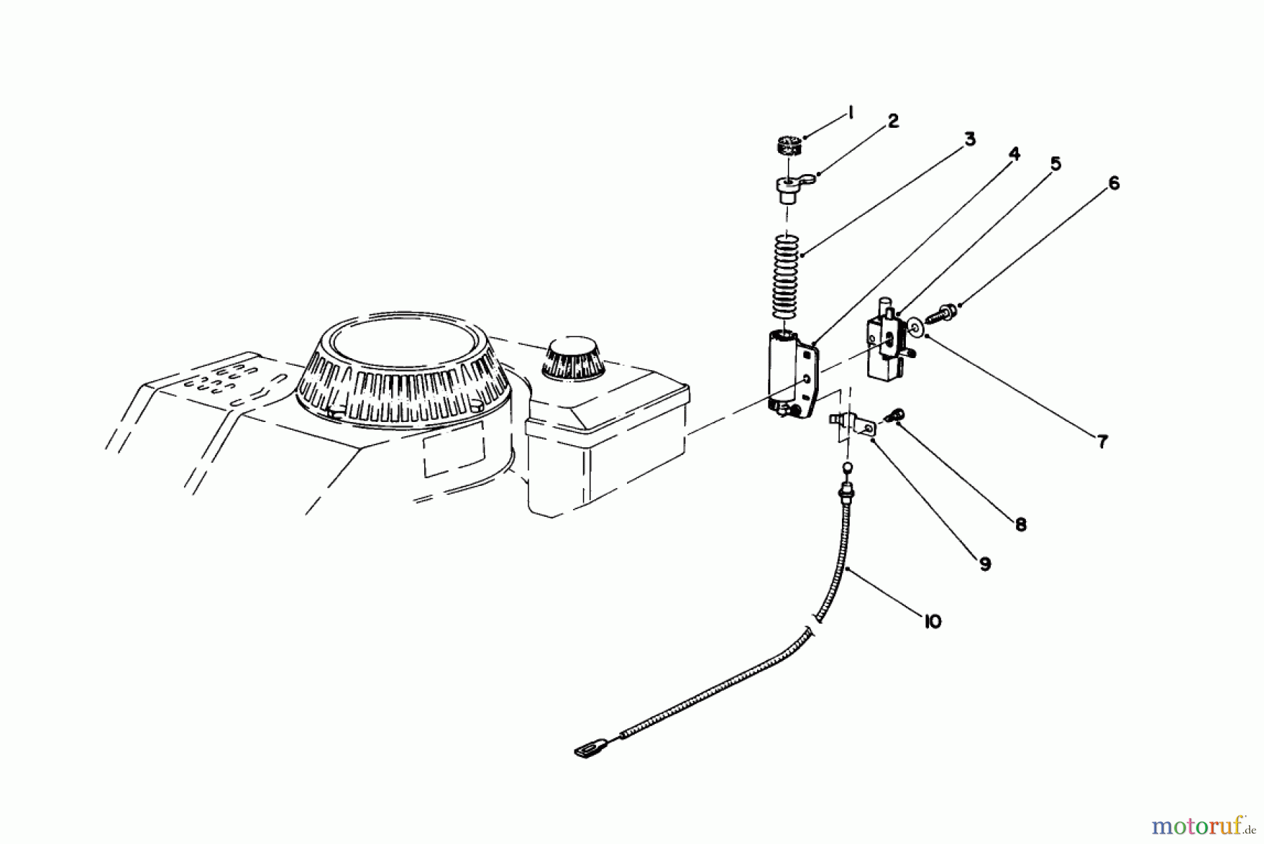  Toro Neu Mowers, Walk-Behind Seite 1 16785 - Toro Lawnmower, 1986 (6000001-6999999) BRAKE ASSEMBLY (USED ON UNITS WITH SERIAL NO. 6000101-6004101)