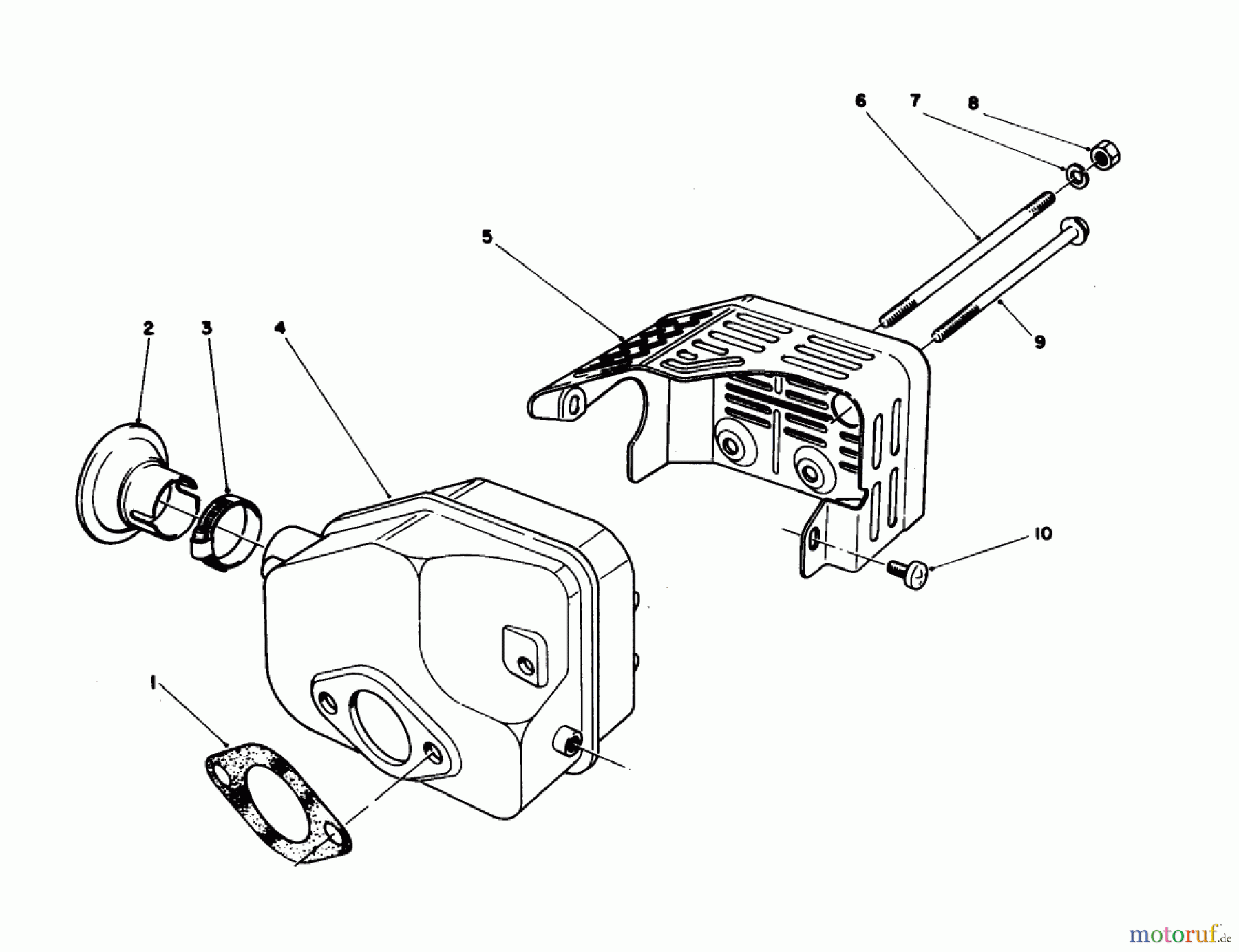  Toro Neu Mowers, Walk-Behind Seite 1 16785 - Toro Lawnmower, 1988 (8000001-8007011) MUFFLER ASSEMBLY (MODEL NO. 47PH7)