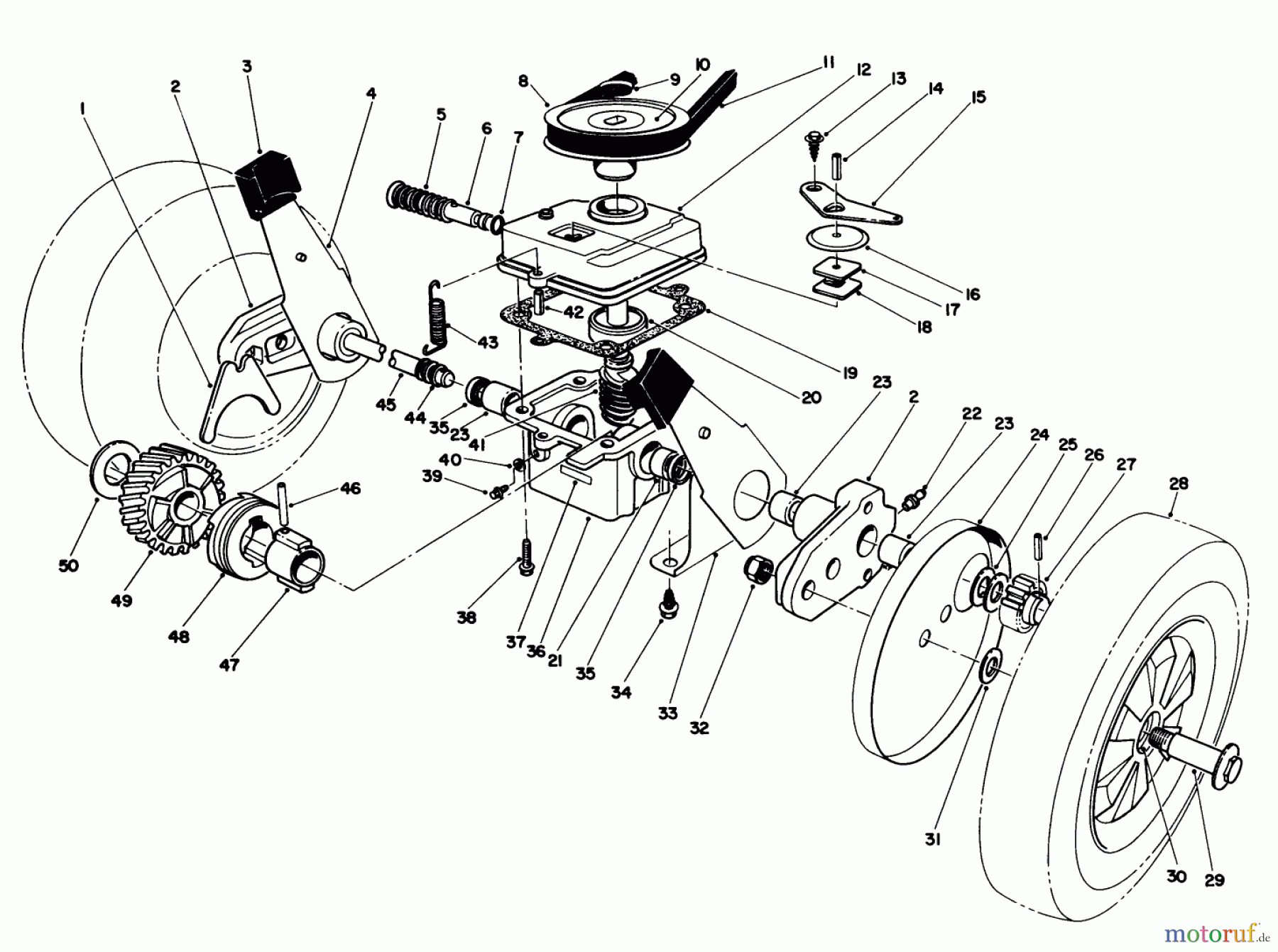  Toro Neu Mowers, Walk-Behind Seite 1 16785 - Toro Lawnmower, 1988 (8007012-8999999) GEAR CASE ASSEMBLY