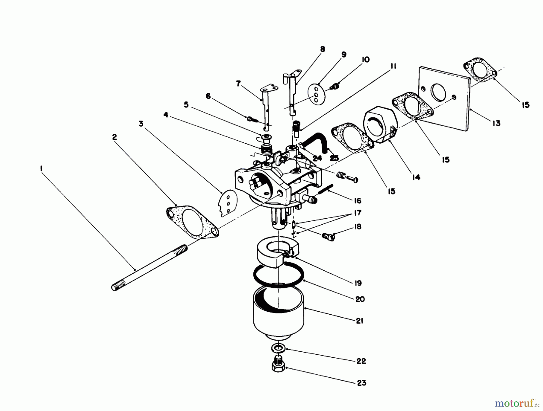  Toro Neu Mowers, Walk-Behind Seite 1 16785 - Toro Lawnmower, 1989 (9000001-9999999) CARBURETOR ASSEMBLY (MODEL NO. 47PJ8)