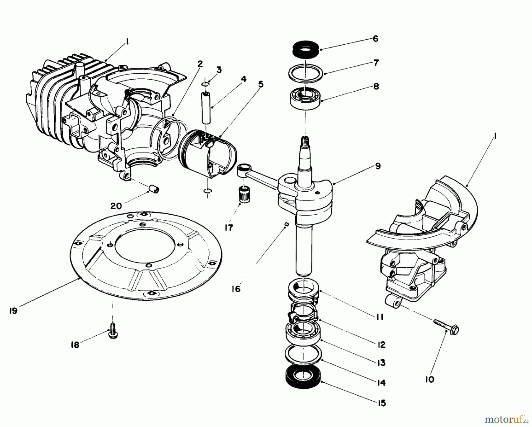  Toro Neu Mowers, Walk-Behind Seite 1 16785 - Toro Lawnmower, 1990 (0000001-0999999) CRANKSHAFT ASSEMBLY (MODEL NO. 47PK9)