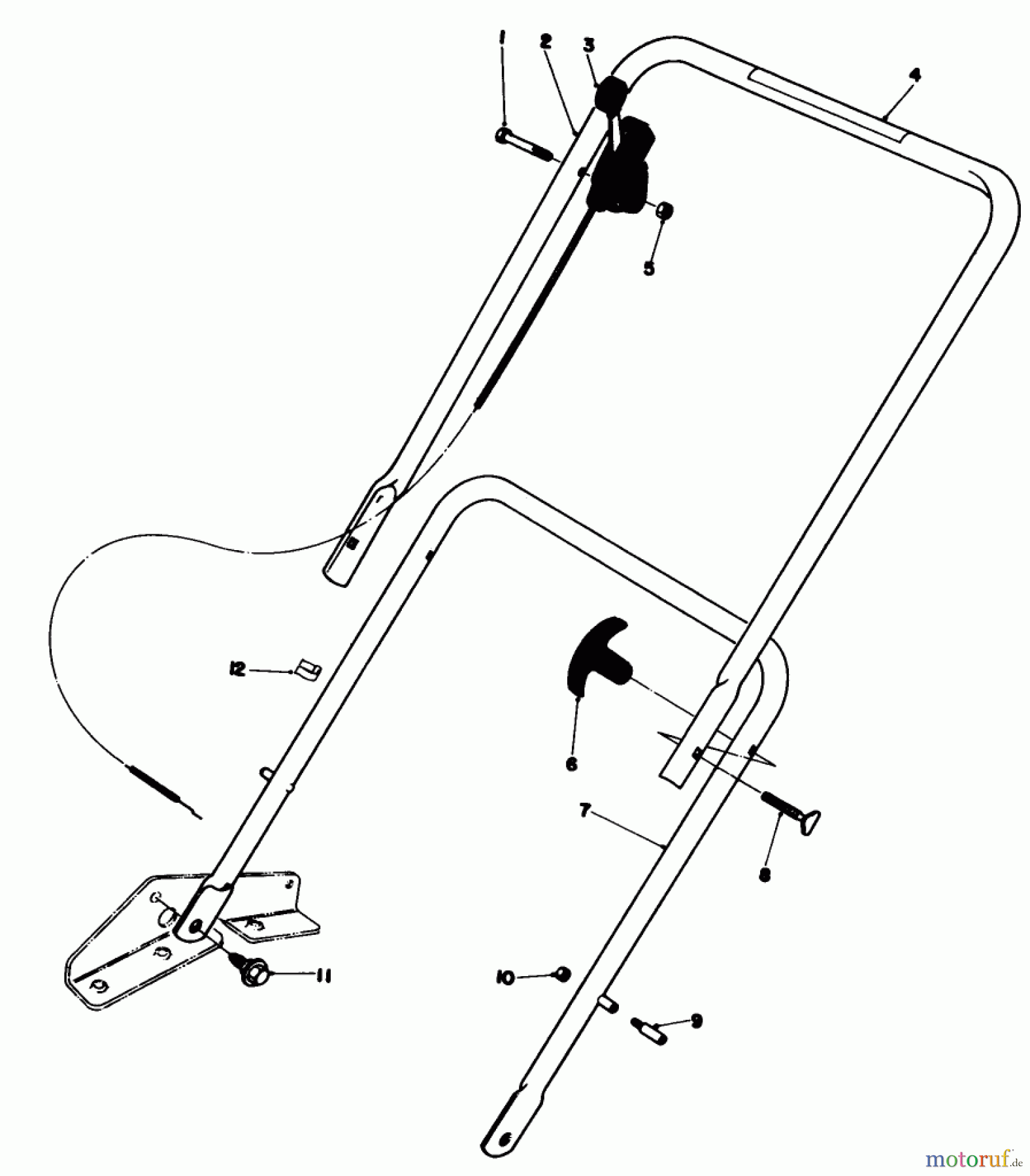  Toro Neu Mowers, Walk-Behind Seite 1 16870 - Toro Lawnmower, 1980 (0000001-0999999) HANDLE ASSEMBLY MODEL 16860