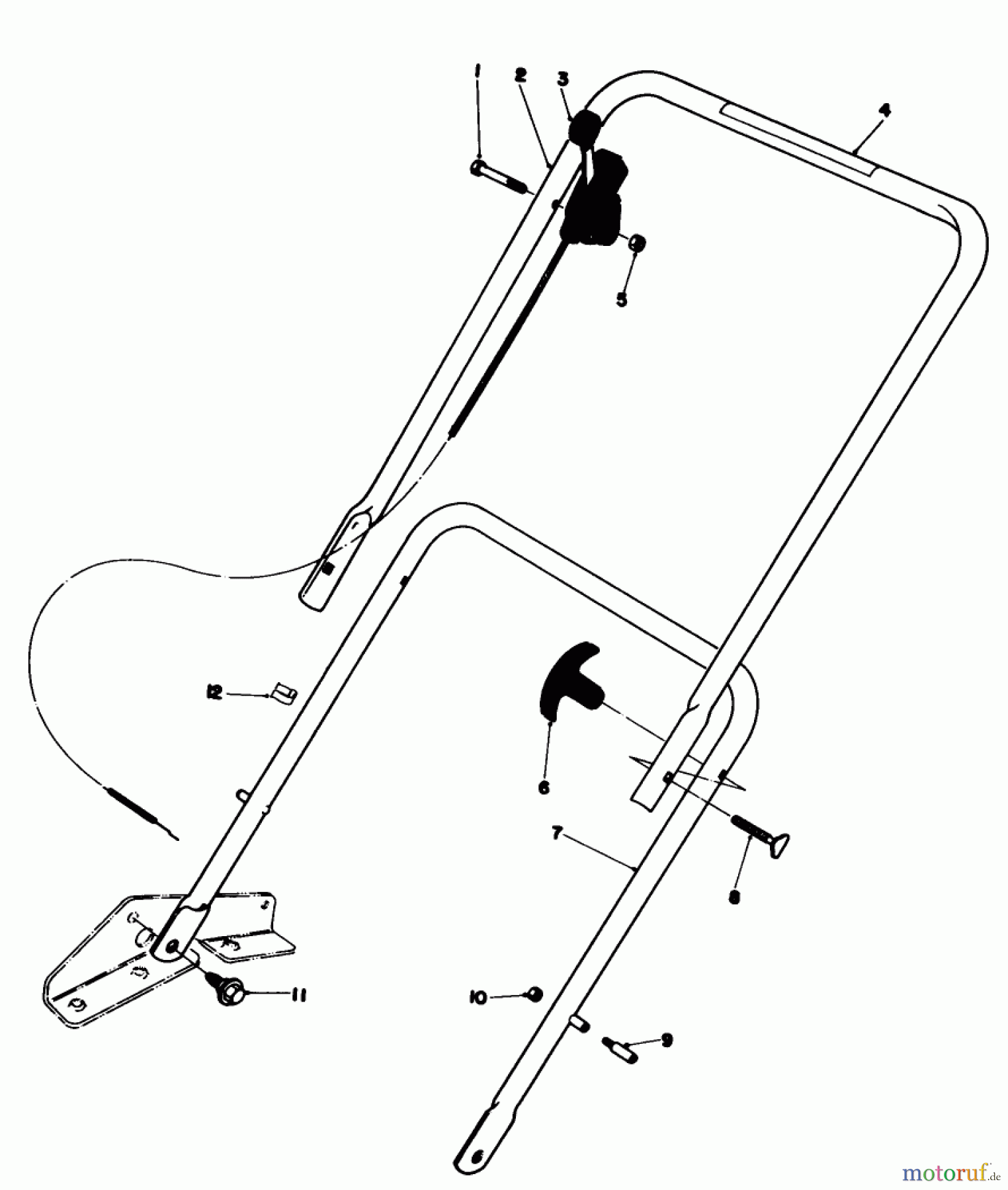  Toro Neu Mowers, Walk-Behind Seite 1 16870 - Toro Lawnmower, 1981 (1000001-1999999) HANDLE ASSEMBLY-MODEL 16860