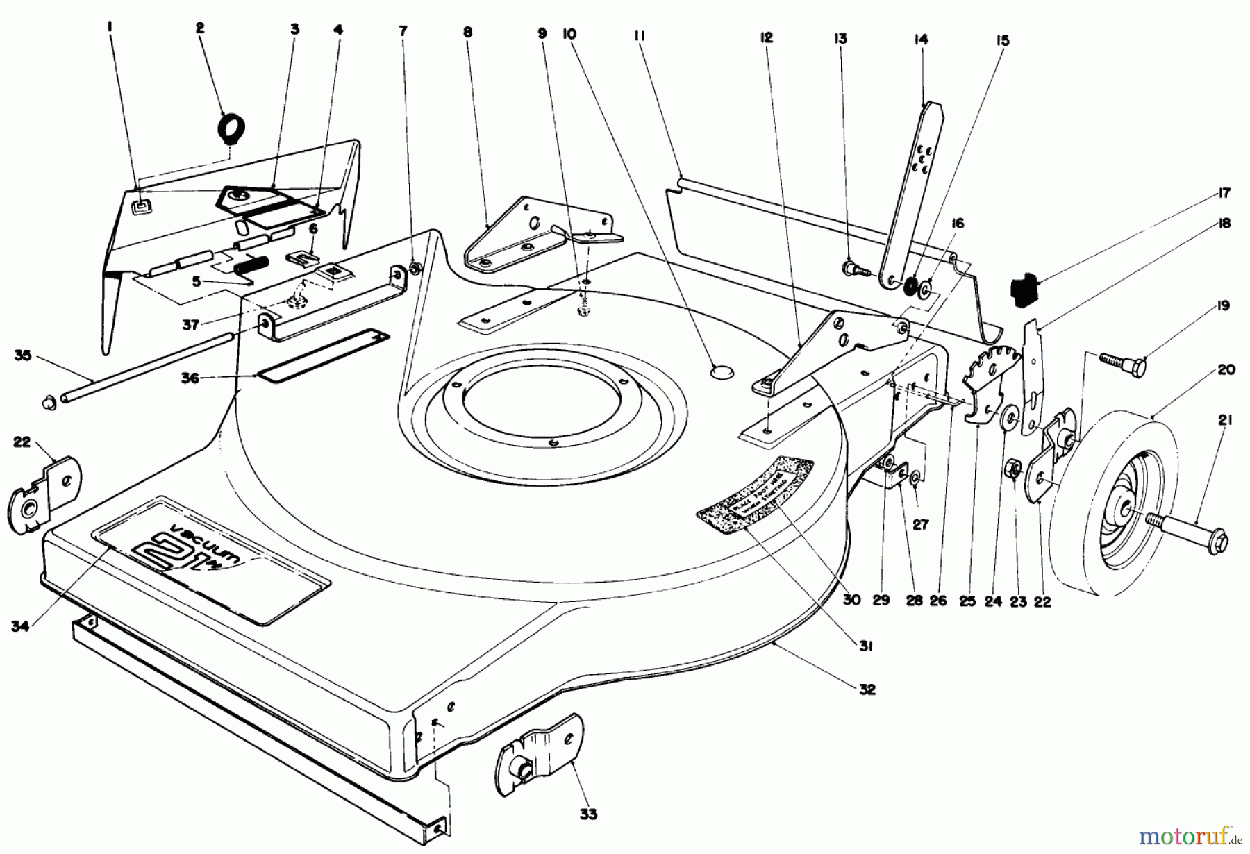  Toro Neu Mowers, Walk-Behind Seite 1 16870 - Toro Lawnmower, 1981 (1000001-1999999) MOWER HOUSING ASSEMBLY-MODEL 16860