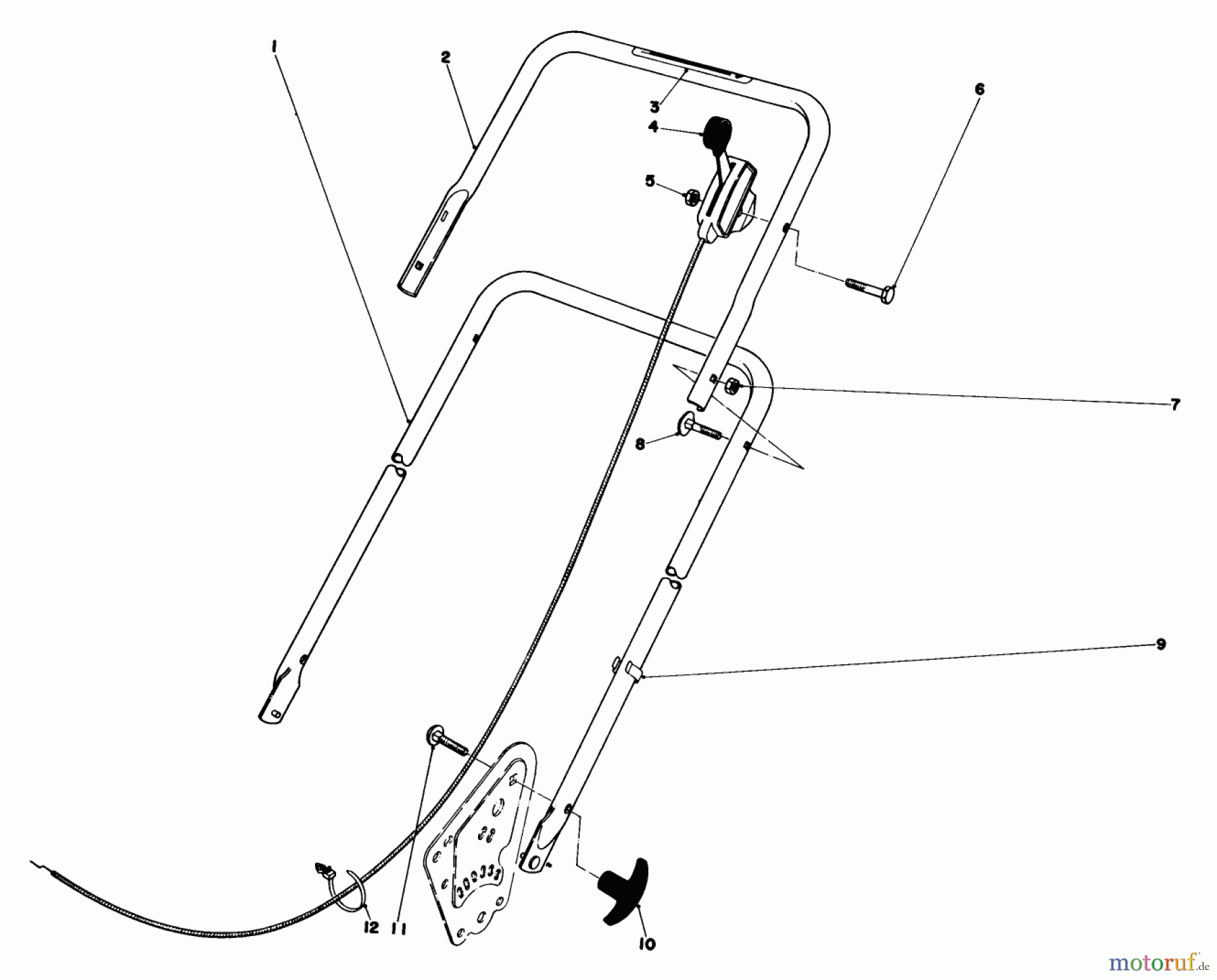  Toro Neu Mowers, Walk-Behind Seite 1 16890 - Toro Lawnmower, 1982 (2000001-2999999) HANDLE ASSEMBLY (MODEL NO. 16880)