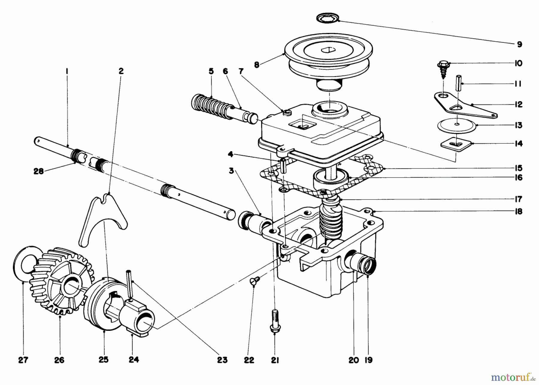  Toro Neu Mowers, Walk-Behind Seite 1 18060 - Toro Lawnmower, 1978 (8000001-8999999) GEAR CASE ASSEMBLY MODEL 18060