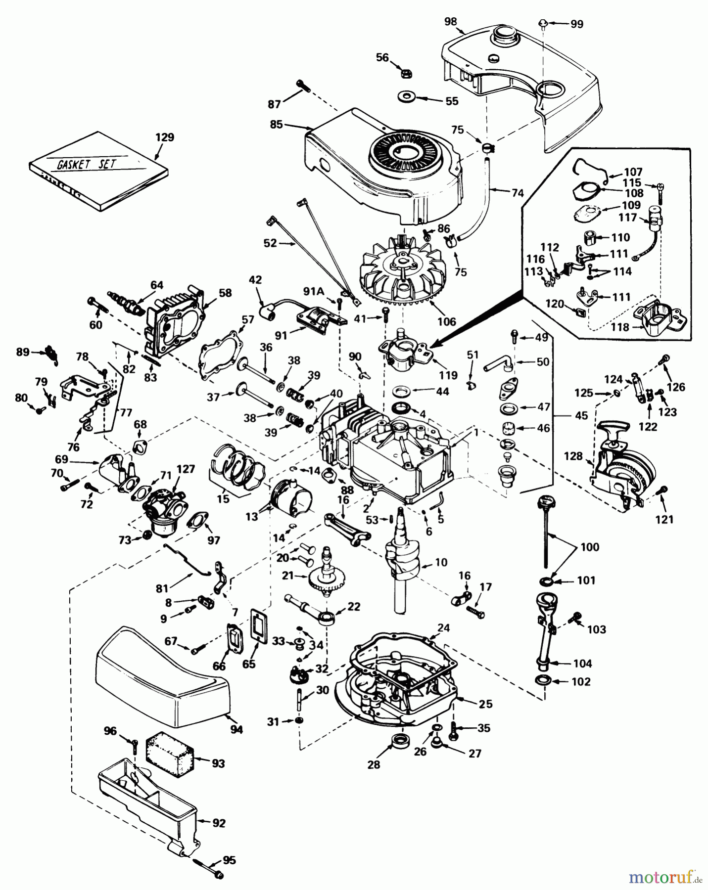  Toro Neu Mowers, Walk-Behind Seite 1 18060 - Toro Lawnmower, 1979 (9000001-9999999) ENGINE TECUMSEH MODEL NO. TNT 100-10062C