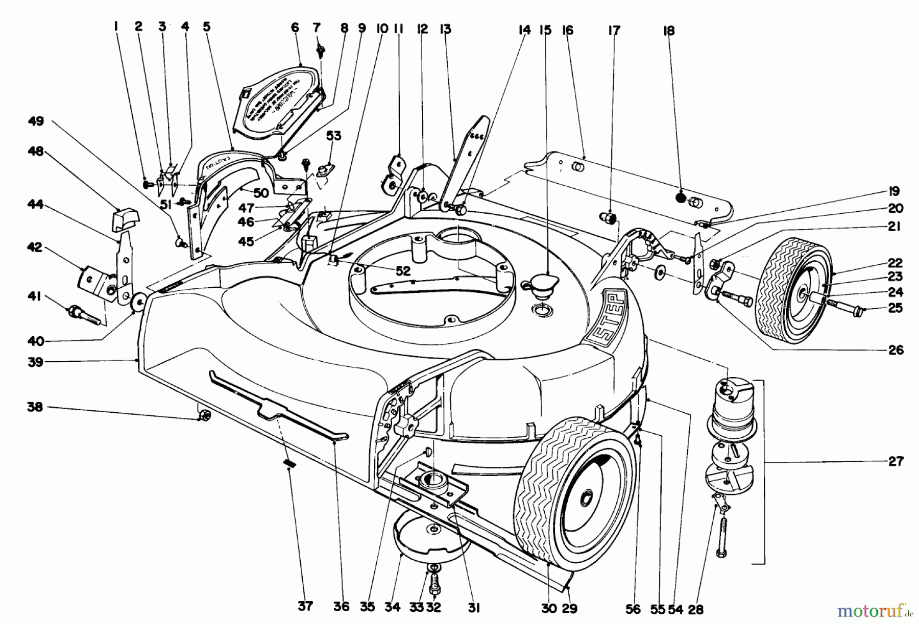  Toro Neu Mowers, Walk-Behind Seite 1 18171 - Toro Guardian Lawnmower, 1971 (1000001-1999999) HOUSING ASSEMBLY MODEL NO. 18070