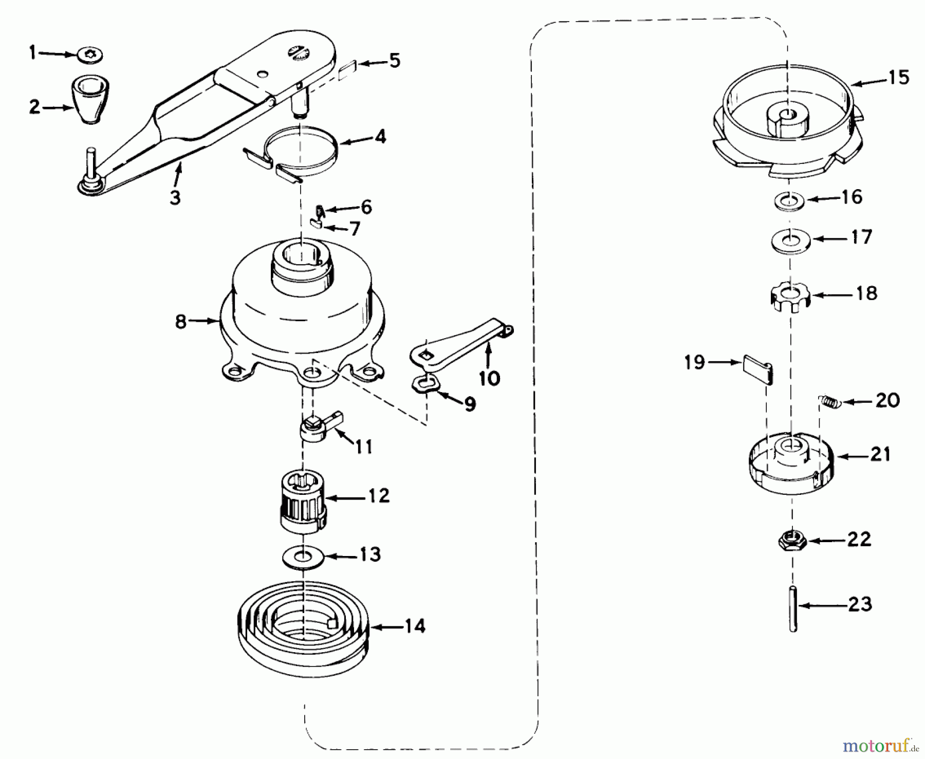  Toro Neu Mowers, Walk-Behind Seite 1 19221 - Toro Whirlwind Lawnmower, 1968 (8000001-8999999) IMPULSE STARTER NO. 590378