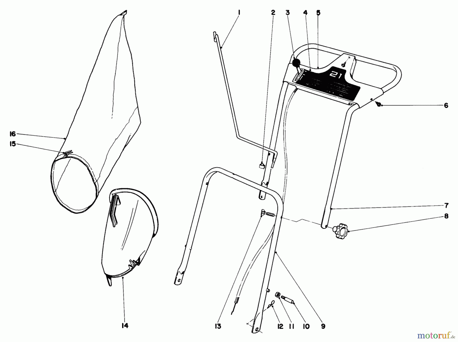  Toro Neu Mowers, Walk-Behind Seite 1 20571 - Toro Guardian Lawnmower, 1971 (1000001-1999999) HANDLE ASSEMBLY MODEL NO. 19271