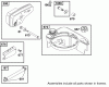 Toro 20010 (R-21P) - Recycler Mower, R-21P, 2002 (220000001-220999999) Spareparts MUFFLER AND FUEL TANK ASSEMBLY BRIGGS AND STRATTON MODEL 12H802-1776-B1