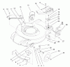 Toro 20011 (R-21OS) - Recycler Mower, R-21OS, 2001 (210000001-210999999) Spareparts HOUSING & HANDLE BRACKET ASSEMBLY