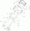 Toro 20017 - 22" Recycler Lawnmower, 2005 (250000001-250999999) Spareparts HANDLE ASSEMBLY