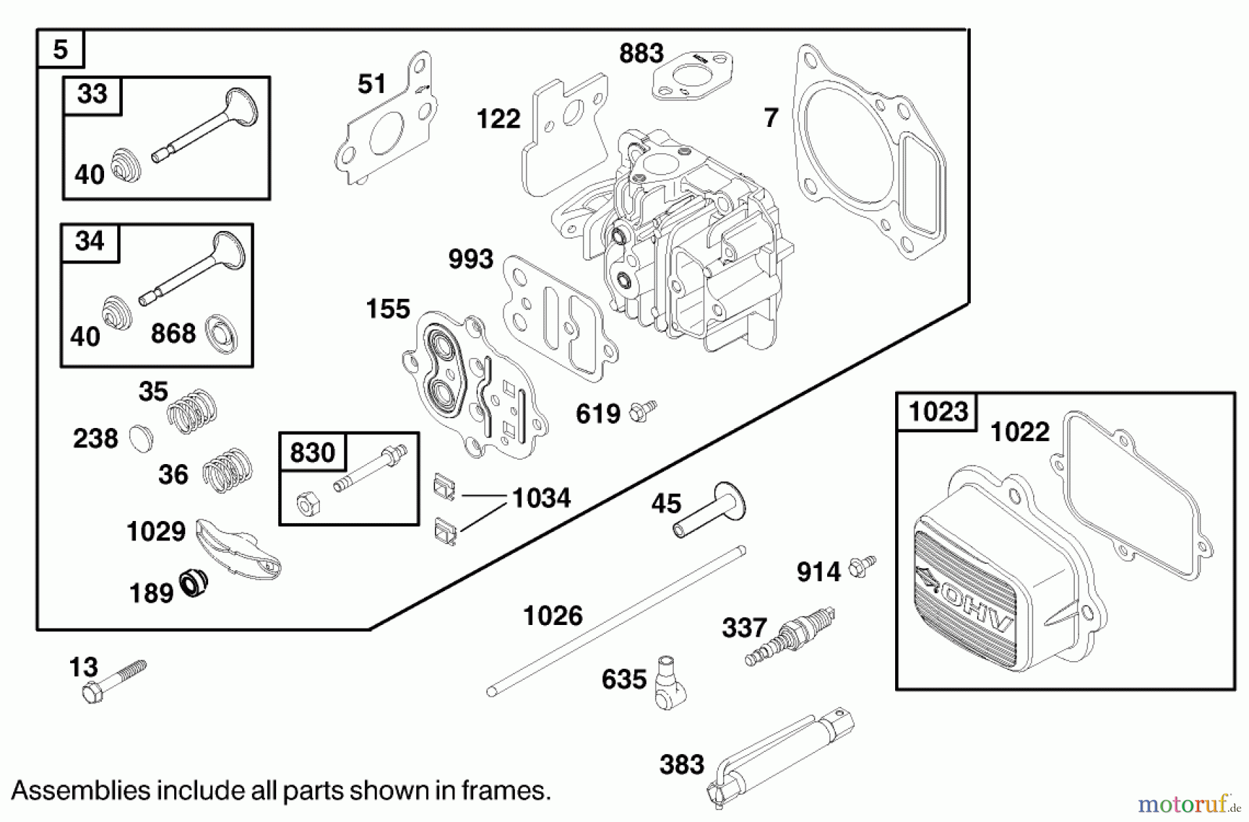  Toro Neu Mowers, Walk-Behind Seite 1 20027 (R-21OSB) - Toro Recycler Mower, R-21OSB, 1999 (9900001-9999999) ENGINE BRIGGS & STRATTON MODEL 122602-0150-E1 #2