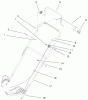 Toro 20028 - Recycler Mower, 2000 (200000001-200999999) Spareparts HANDLE & CONTROLS ASSEMBLY