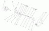 Toro 20035 (R-21SE) - Recycler Mower, R-21SE, 2001 (210000001-210999999) Spareparts GEAR CASE & WHEEL ASSEMBLY