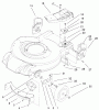 Toro 20035 (R-21SE) - Recycler Mower, R-21SE, 2001 (210000001-210999999) Spareparts HOUSING & BRACKET ASSEMBLY