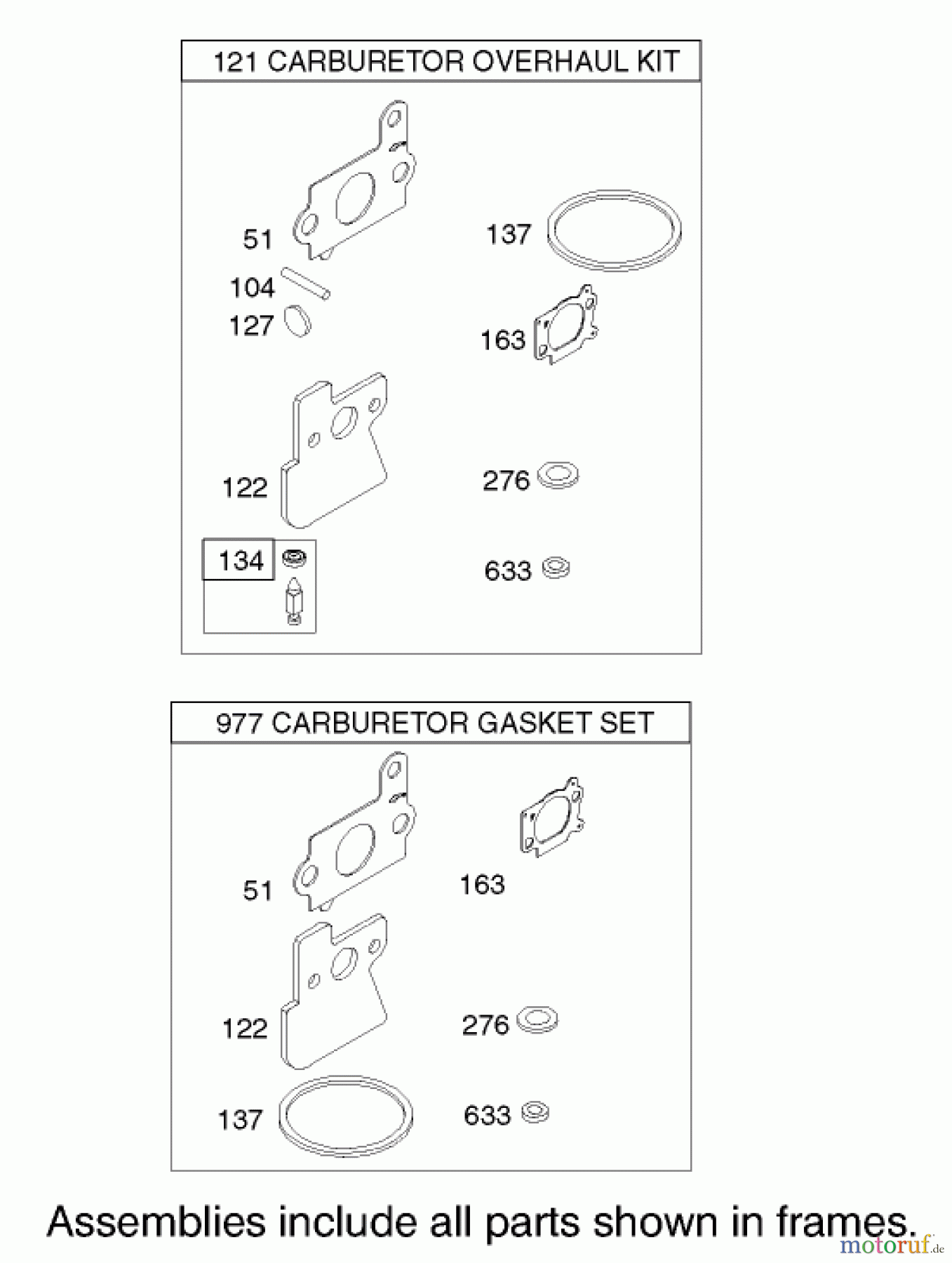  Toro Neu Mowers, Walk-Behind Seite 1 20039 - Toro Super Recycler Mower with Bag, 2002 (220000001-220999999) CARBURETOR OVERHAUL KIT ASSEMBLY ENGINE BRIGGS AND STRATTON MODEL 122607-0118-E1