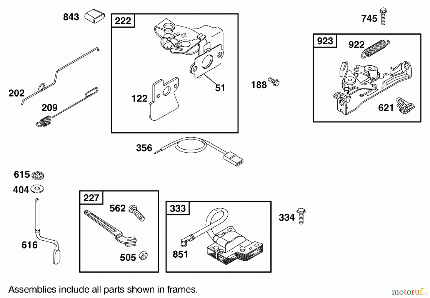  Toro Neu Mowers, Walk-Behind Seite 1 20040 (SR-21OS) - Toro Super Recycler Mower, SR-21OS, 2001 (210000001-210999999) GOVERNOR ASSEMBLY