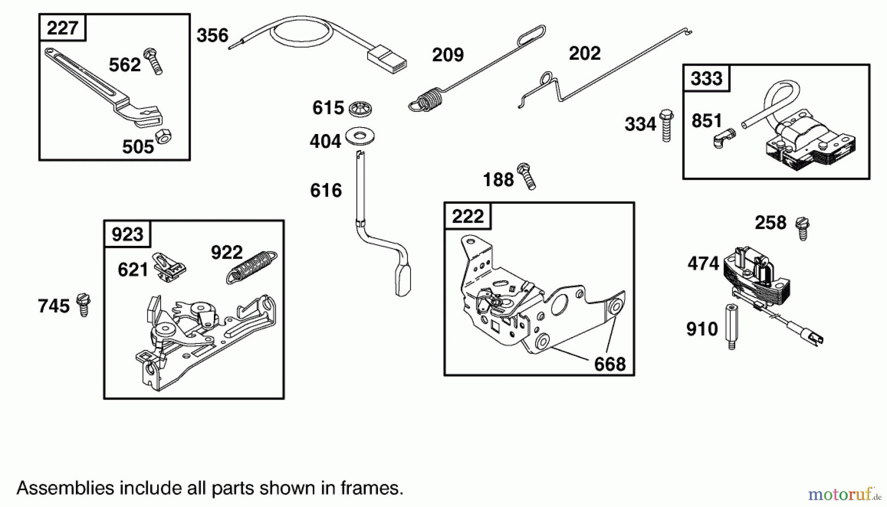  Toro Neu Mowers, Walk-Behind Seite 1 20045 (SR-21SE) - Toro Super Recycler Mower, SR-21SE, 2000 (200000001-200999999) GOVERNOR ASSEMBLY BRIGGS AND STRATTON 12H807-1775-E1