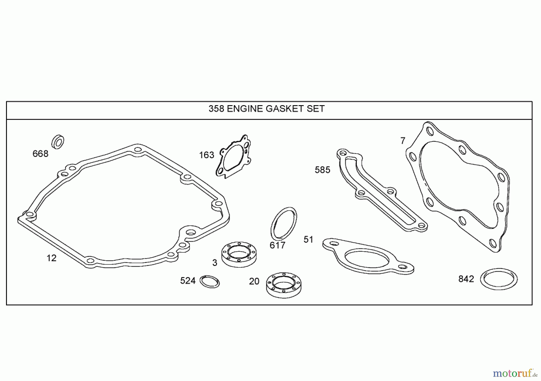  Toro Neu Mowers, Walk-Behind Seite 1 20054 - Toro Super Recycler Lawn Mower, 2006 (260000001-260999999) ENGINE GASKET SET ASSEMBLY BRIGGS AND STRATTON 125K02-0189-E1