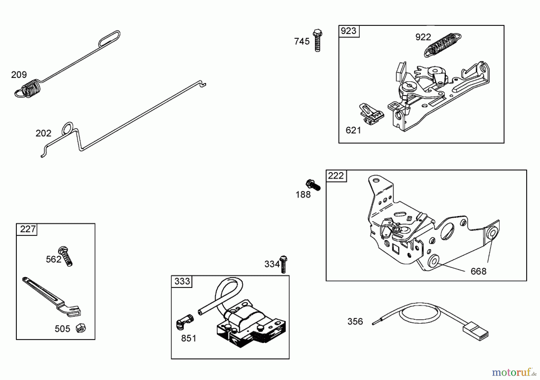  Toro Neu Mowers, Walk-Behind Seite 1 20055 - Toro Super Recycler Lawn Mower, 2005 (250000001-250999999) GOVERNOR ASSEMBLY BRIGGS AND STRATTON 125K02-0189-E1