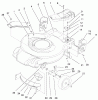 Toro 20060 - Recycler Mower, 1999 (9900001-9999999) Spareparts HOUSING, HANDLE BRACKETS & WHEEL ASSEMBLY