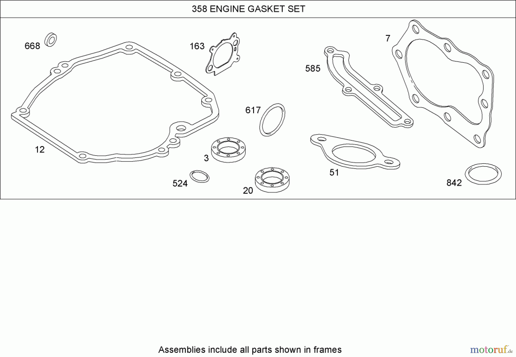  Toro Neu Mowers, Walk-Behind Seite 1 20062 - Toro Super Recycler Lawn Mower, 2007 (270000001-270999999) GASKET KIT BRIGGS AND STRATTON 126T07-0204-E1