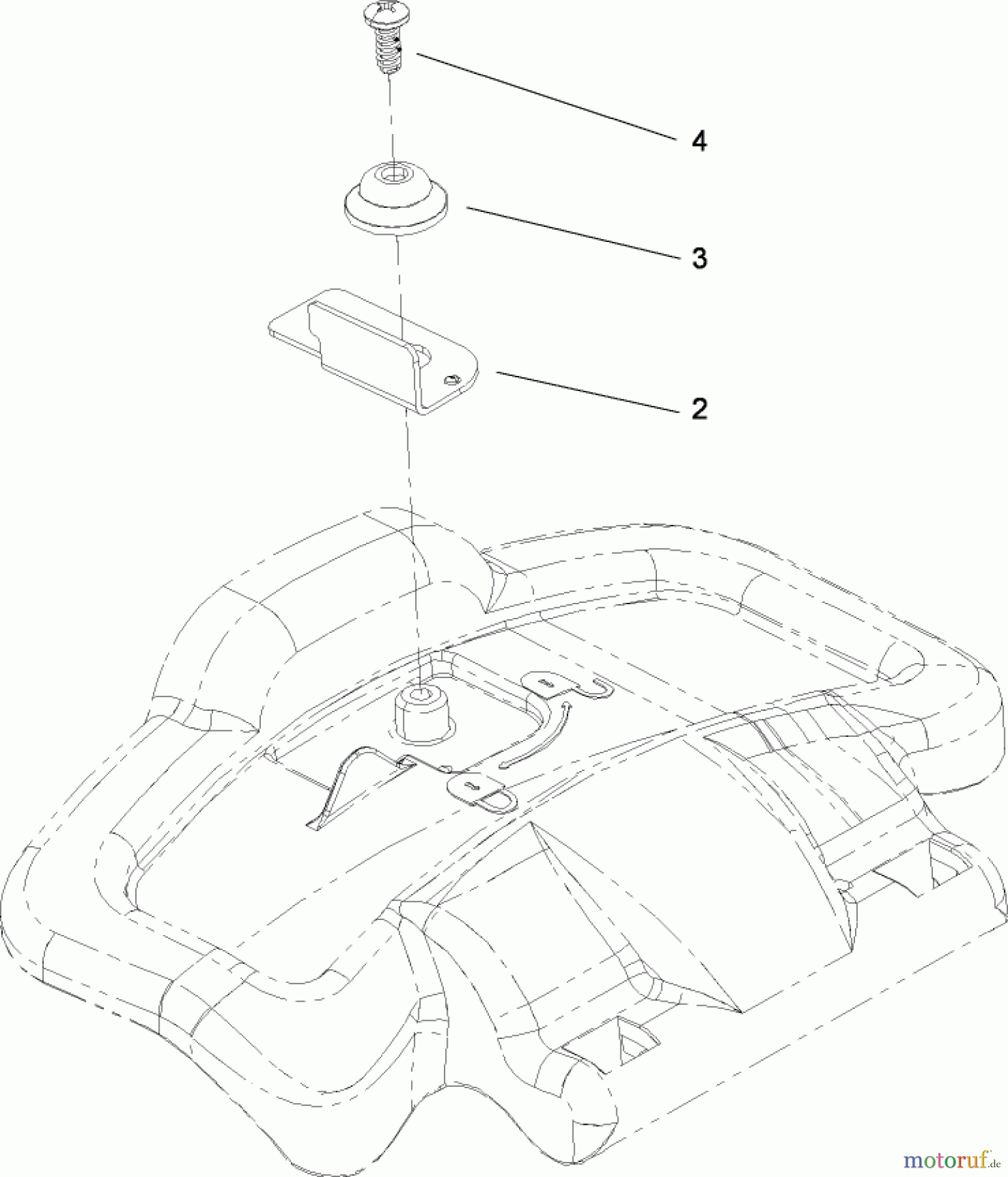  Toro Neu Mowers, Walk-Behind Seite 1 20090 - Toro Super Recycler Lawn Mower, 2009 (290000001-290999999) DISCHARGE DOOR ASSEMBLY NO. 107-3717