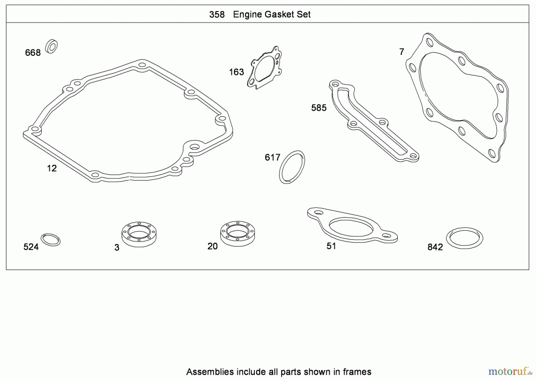  Toro Neu Mowers, Walk-Behind Seite 1 20090 - Toro Super Recycler Lawn Mower, 2009 (290000001-290999999) ENGINE GASKET SET BRIGGS AND STRATTON 126T02-0224-B1