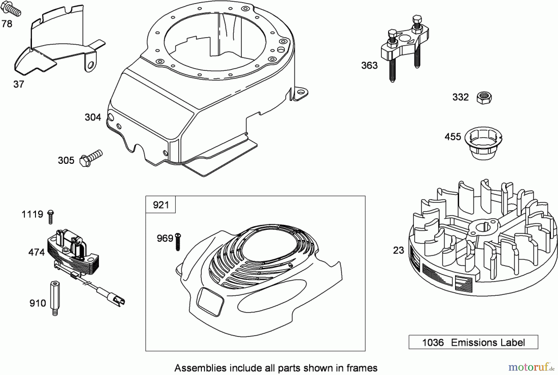  Toro Neu Mowers, Walk-Behind Seite 1 20095 - Toro Super Recycler Lawn Mower, 2008 (280000001-280999999) BLOWER HOUSING ASSEMBLY BRIGGS AND STRATTON 126T07-0226-B1