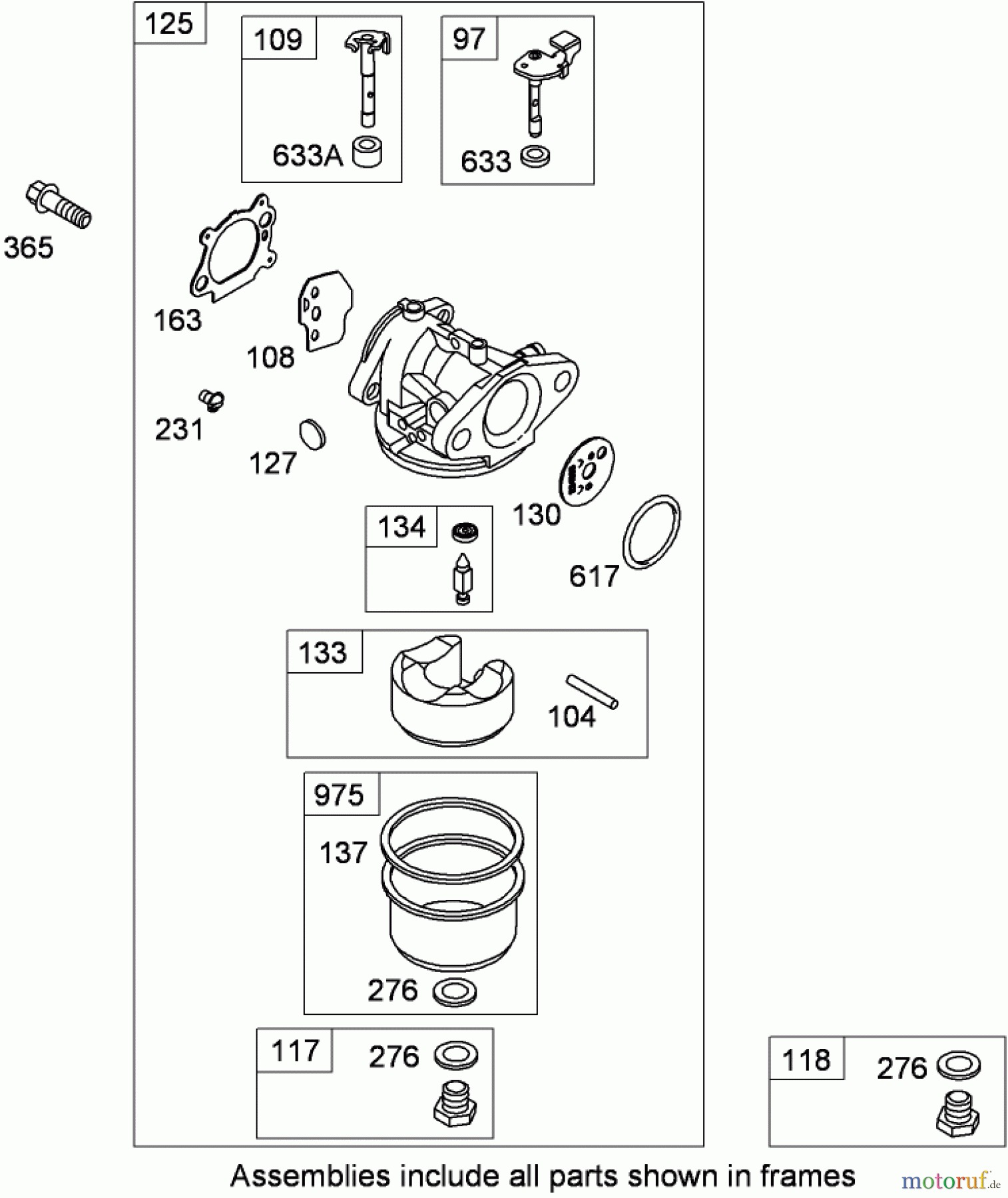  Toro Neu Mowers, Walk-Behind Seite 1 20095 - Toro Super Recycler Lawn Mower, 2008 (280000001-280999999) CARBURETOR ASSEMBLY BRIGGS AND STRATTON 126T07-0226-B1