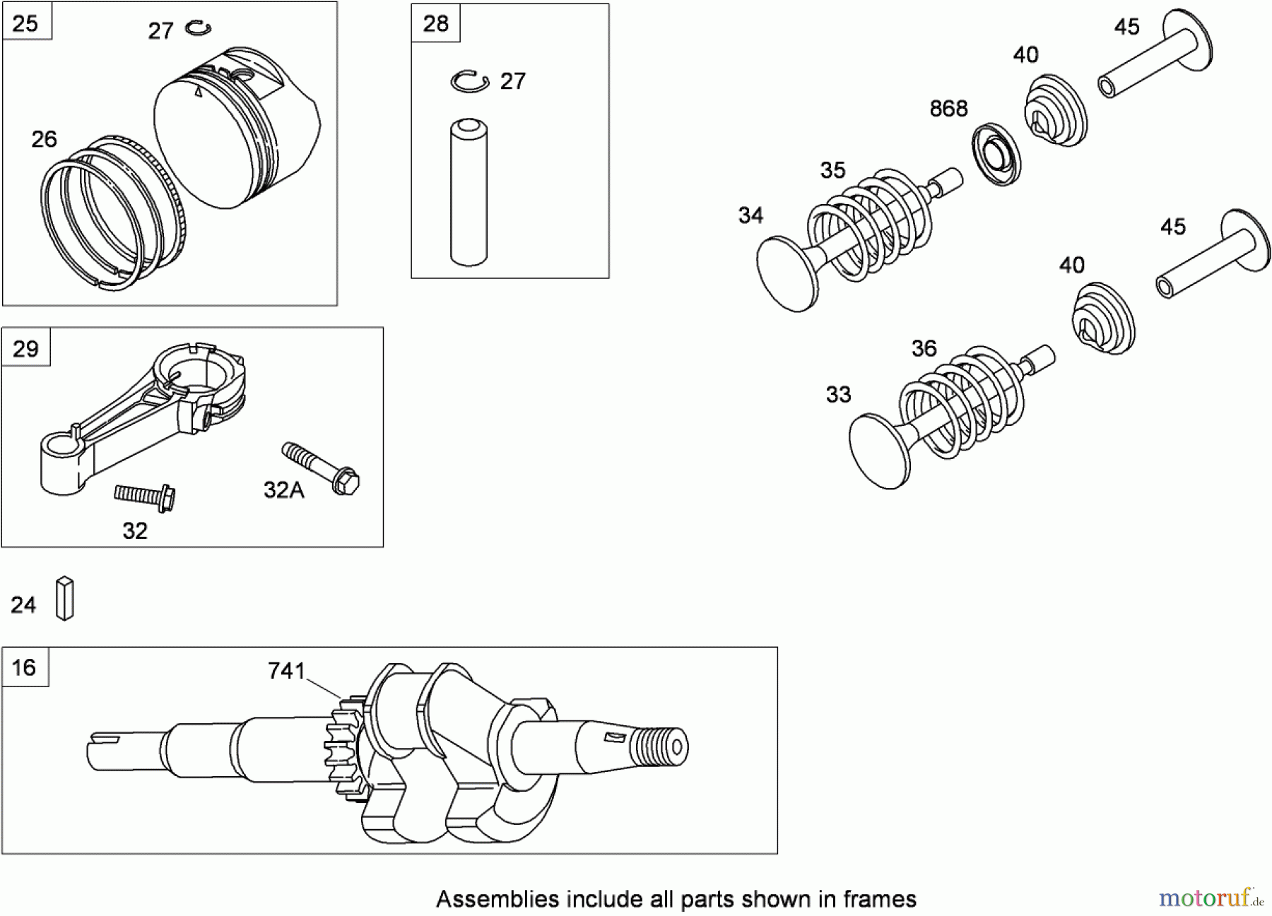  Toro Neu Mowers, Walk-Behind Seite 1 20095 - Toro Super Recycler Lawn Mower, 2008 (280000001-280999999) CRANKSHAFT ASSEMBLY BRIGGS AND STRATTON 126T07-0226-B1