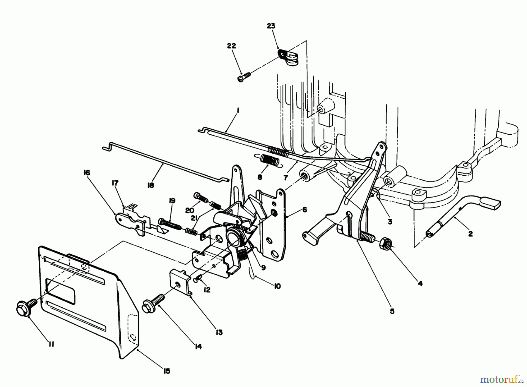  Toro Neu Mowers, Walk-Behind Seite 1 20211 - Toro Lawnmower, 1991 (1000001-1999999) GOVERNOR ASSEMBLY (MODEL NO. VML0-2)