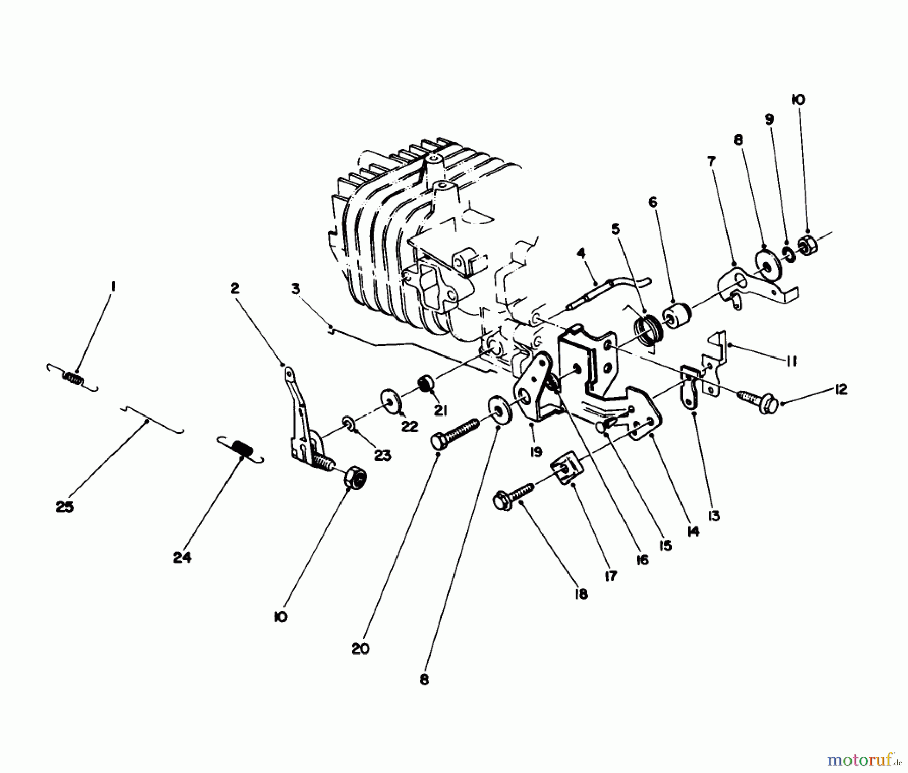  Toro Neu Mowers, Walk-Behind Seite 1 20326 - Toro Lawnmower, 1992 (2000001-2999999) GOVERNOR ASSEMBLY (MODEL NO 47PM1-1)