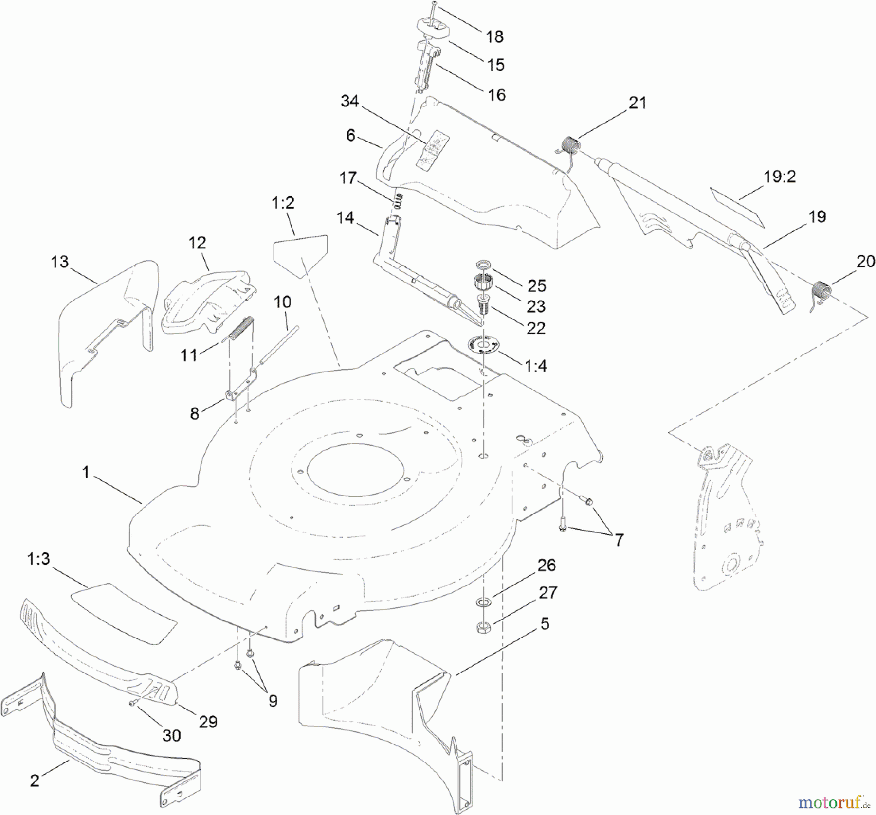  Toro Neu Mowers, Walk-Behind Seite 1 20333C - Toro 22