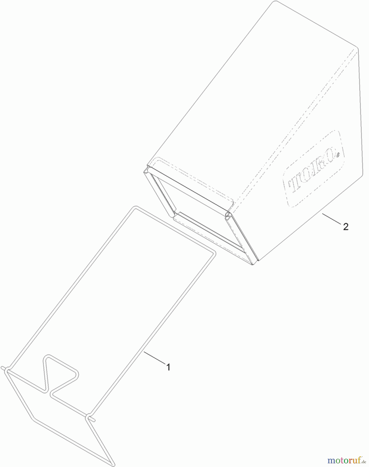  Toro Neu Mowers, Walk-Behind Seite 1 20381 - Toro Super Recycler Lawn Mower, 2012 (SN 312000001-312999999) BAG ASSEMBLY