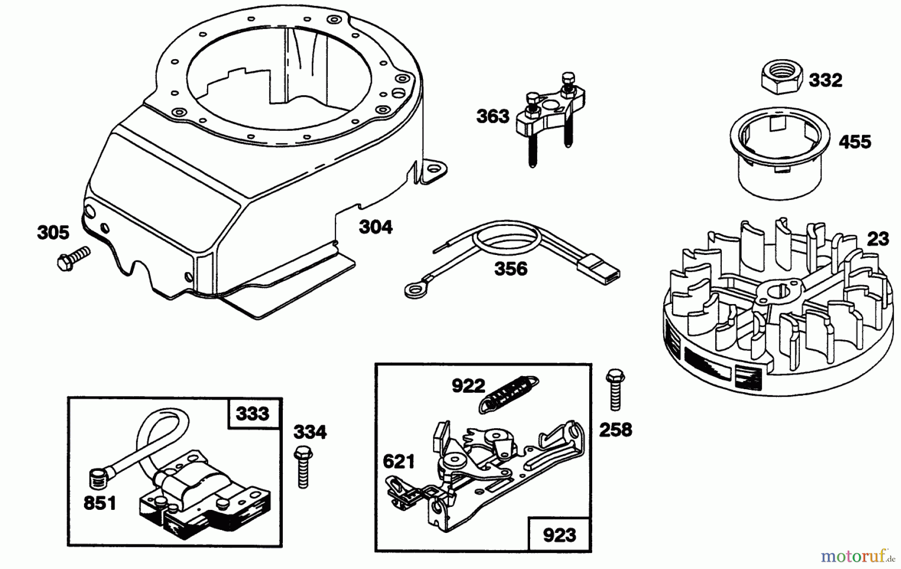  Toro Neu Mowers, Walk-Behind Seite 1 20433 - Toro Lawnmower, 1993 (39000001-39999999) ENGINE BRIGGS & STRATTON MODEL 122702-3171-01 #6