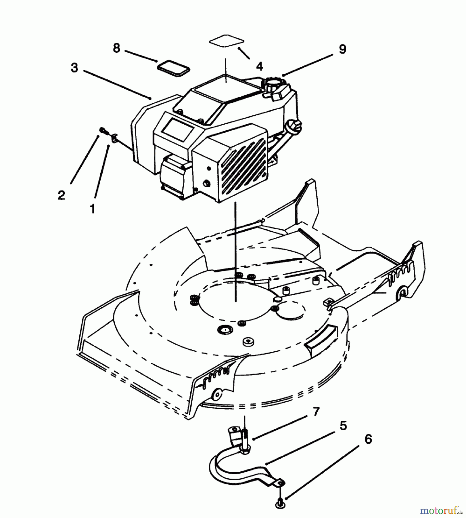  Toro Neu Mowers, Walk-Behind Seite 1 20439 - Toro Lawnmower, 1993 (39000001-39999999) ENGINE ASSEMBLY