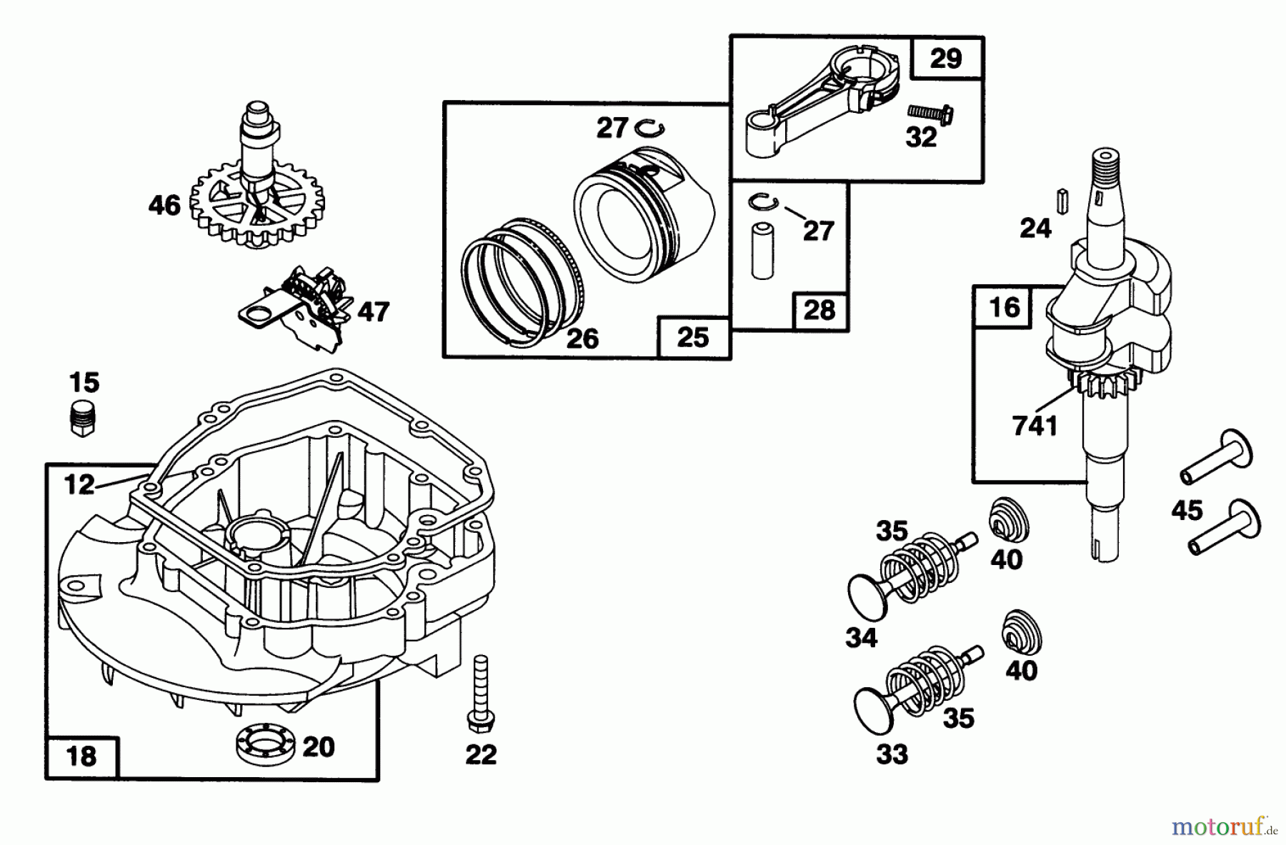  Toro Neu Mowers, Walk-Behind Seite 1 20441 - Toro Lawnmower, 1996 (6900001-6999999) ENGINE BRIGGS & STRATTON MODEL 127802-0640-01 #2