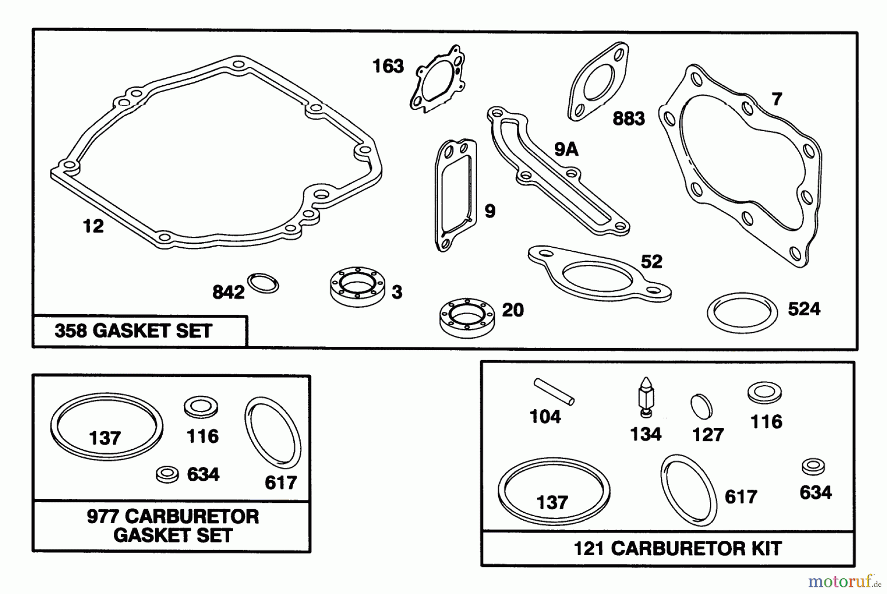  Toro Neu Mowers, Walk-Behind Seite 1 20443 - Toro Lawnmower, 1996 (6900001-6999999) ENGINE BRIGGS & STRATTON MODEL 127802-0640-01 #9