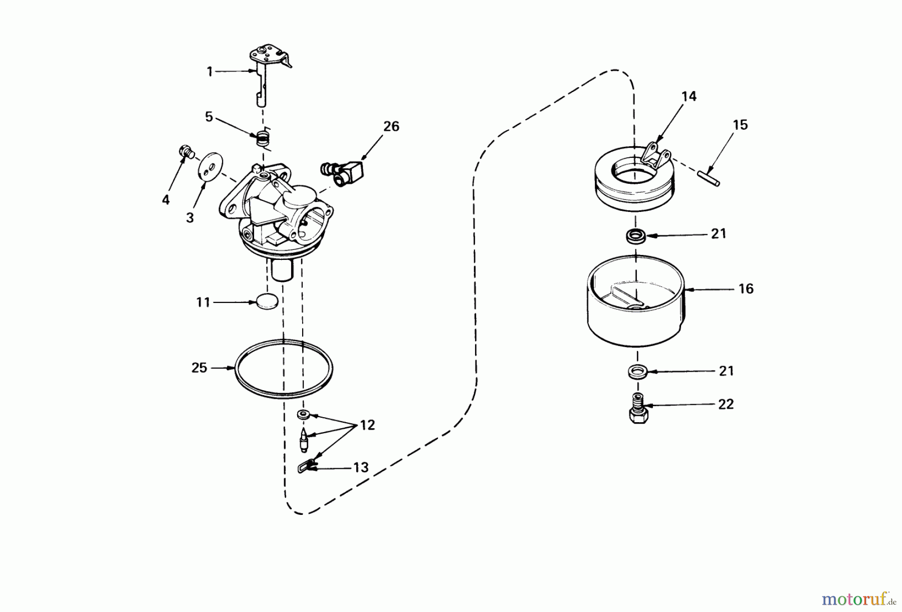  Toro Neu Mowers, Walk-Behind Seite 1 20456 - Toro Lawnmower, 1976 (6000001-6999999) CARBURETOR NO. 631831