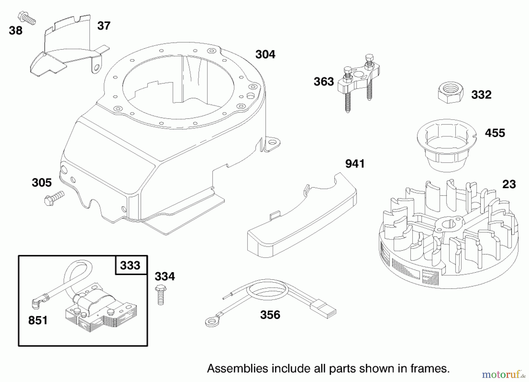  Toro Neu Mowers, Walk-Behind Seite 1 20457 - Toro Lawnmower, 1997 (7900001-7999999) ENGINE BRIGGS & STRATTON MODEL 12H802-1758-A1 #7