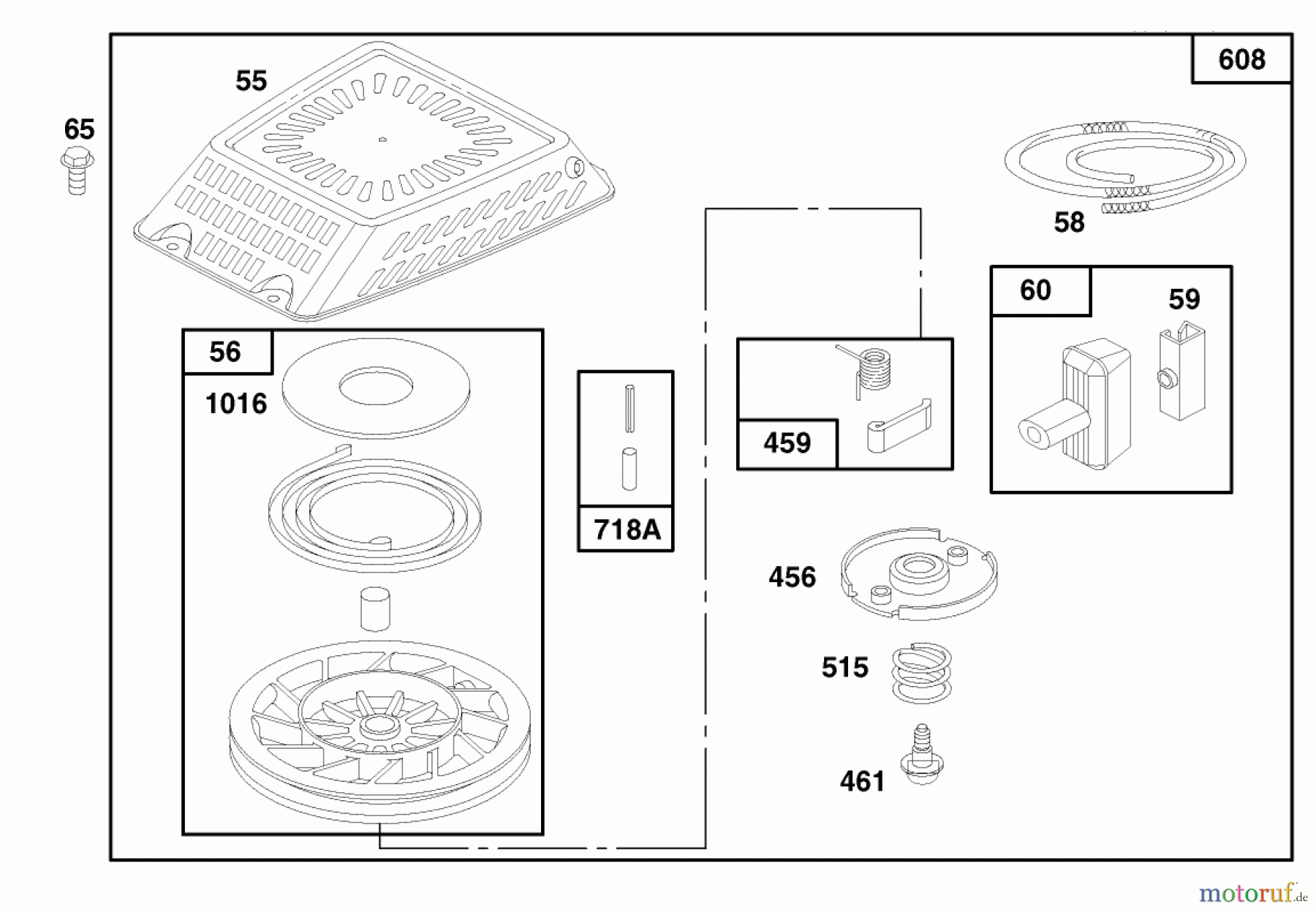  Toro Neu Mowers, Walk-Behind Seite 1 20465 - Toro Lawnmower, 1996 (6900001-6999999) ENGINE GTS 150 (MODEL NO. 20466 ONLY) #5