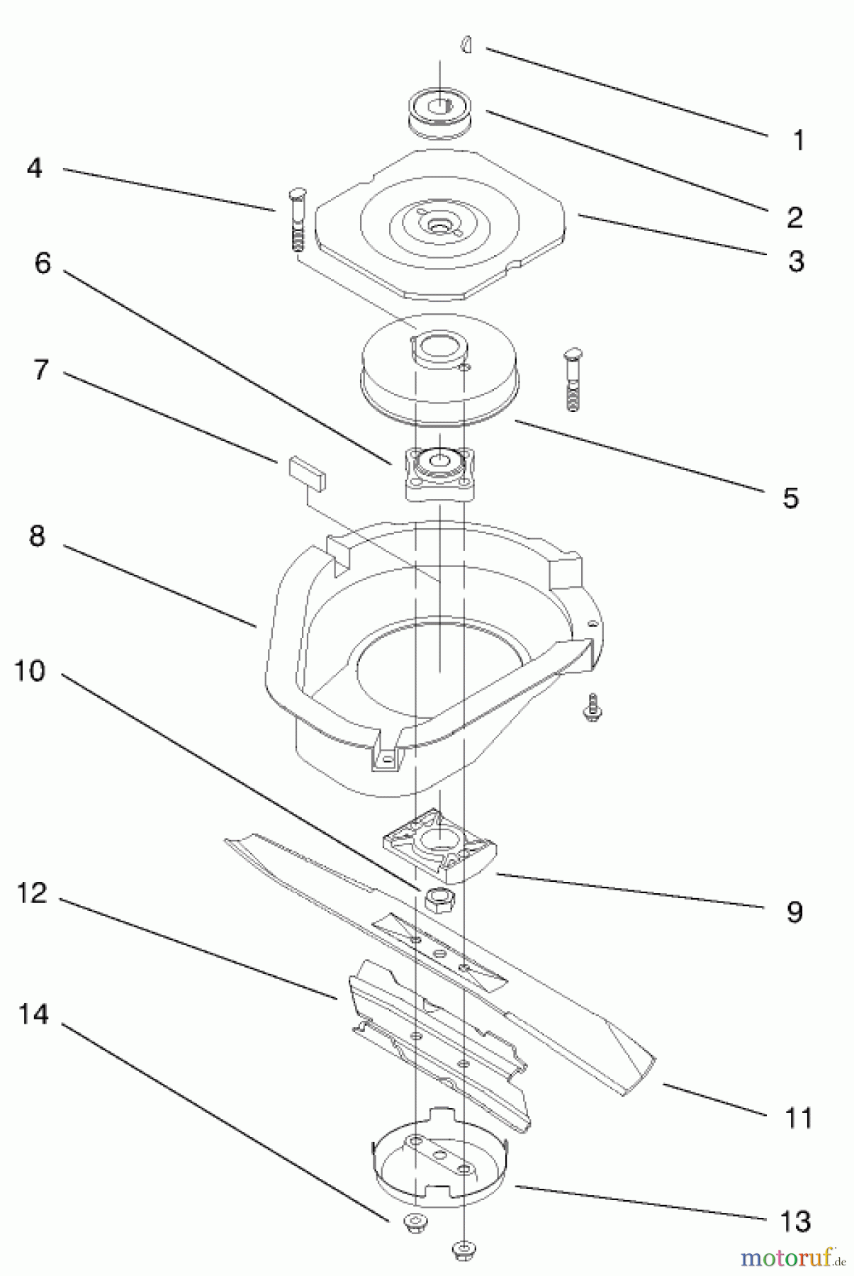  Toro Neu Mowers, Walk-Behind Seite 1 20465 - Toro Super Recycler Mower, 1997 (790000001-799999999) BLADE BRAKE CLUTCH ASSEMBLY