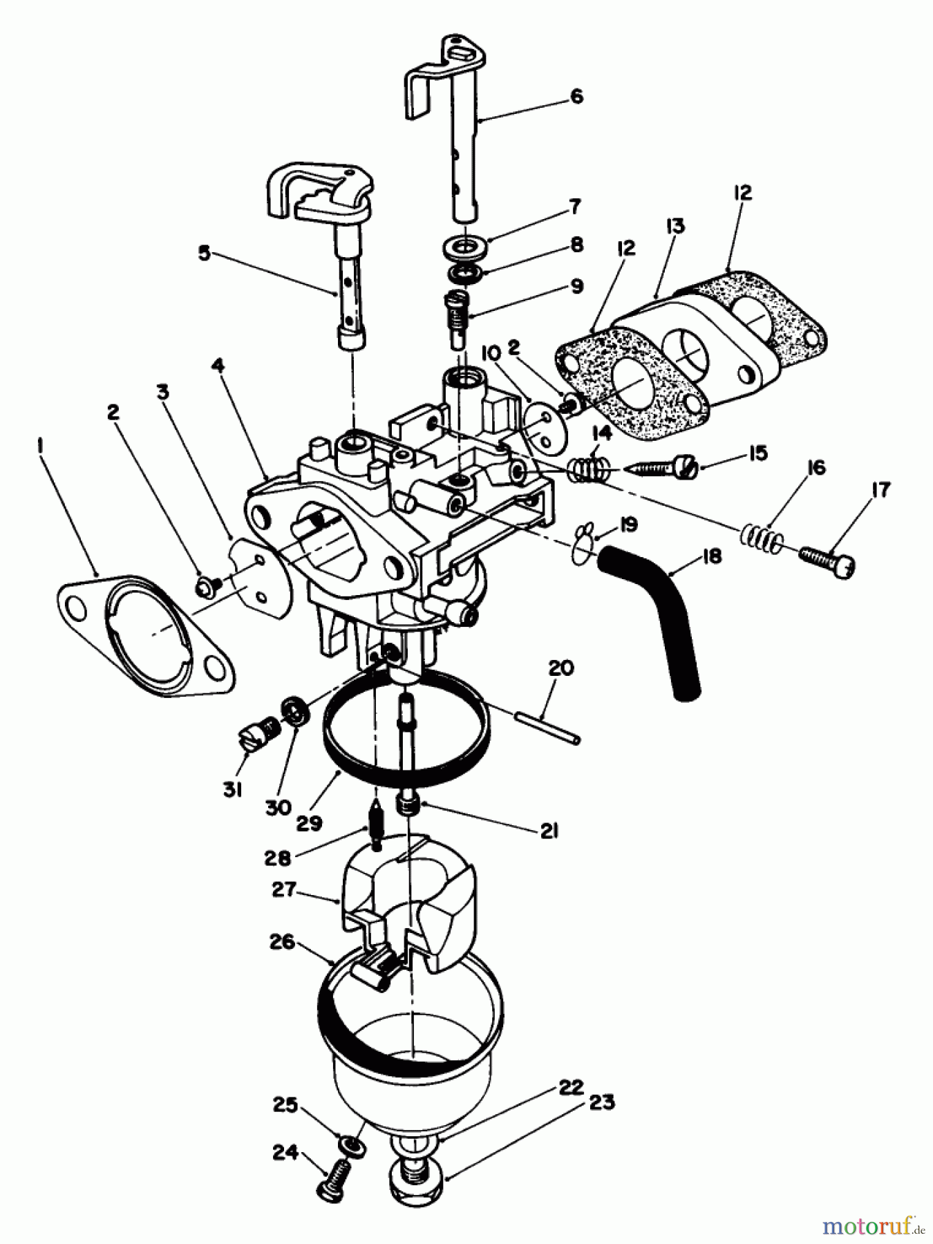  Toro Neu Mowers, Walk-Behind Seite 1 20522C - Toro Lawnmower, 1986 (6000001-6999999) CARBURETOR ASSEMBLY