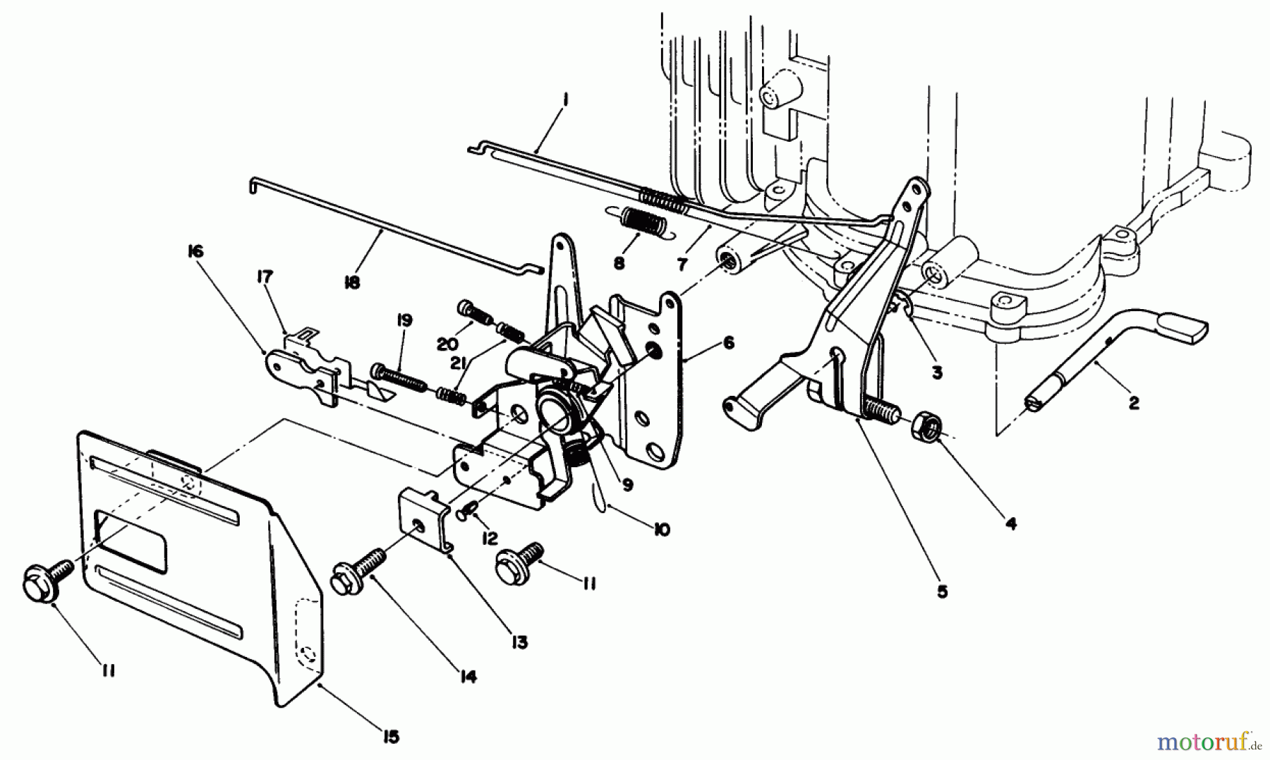  Toro Neu Mowers, Walk-Behind Seite 1 20522C - Toro Lawnmower, 1987 (7000001-7999999) GOVERNOR ASSEMBLY (ENGINE MODEL NO. VMG6)