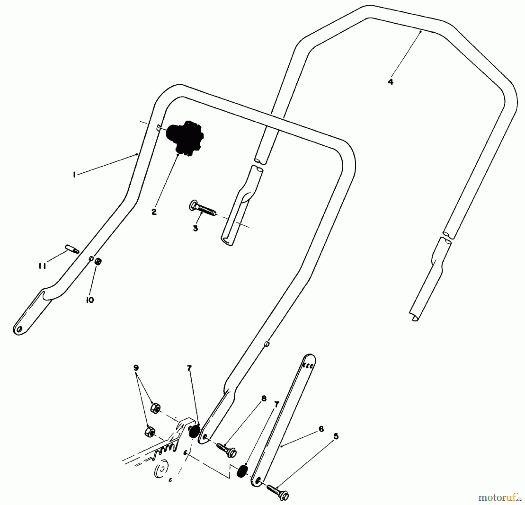  Toro Neu Mowers, Walk-Behind Seite 1 20526 - Toro Lawnmower, 1986 (6000001-6999999) HANDLE ASSEMBLY