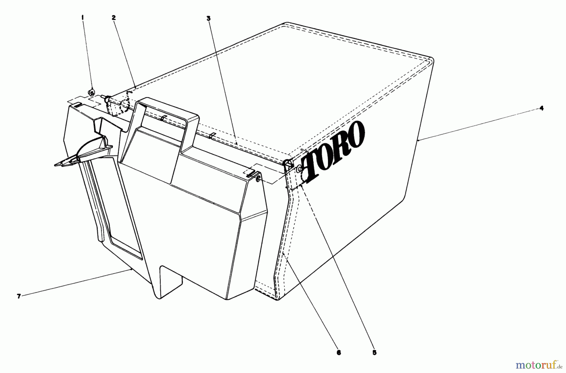  Toro Neu Mowers, Walk-Behind Seite 1 20526 - Toro Lawnmower, 1987 (7000001-7999999) GRASS BAG ASSEMBLY NO. 11-0159