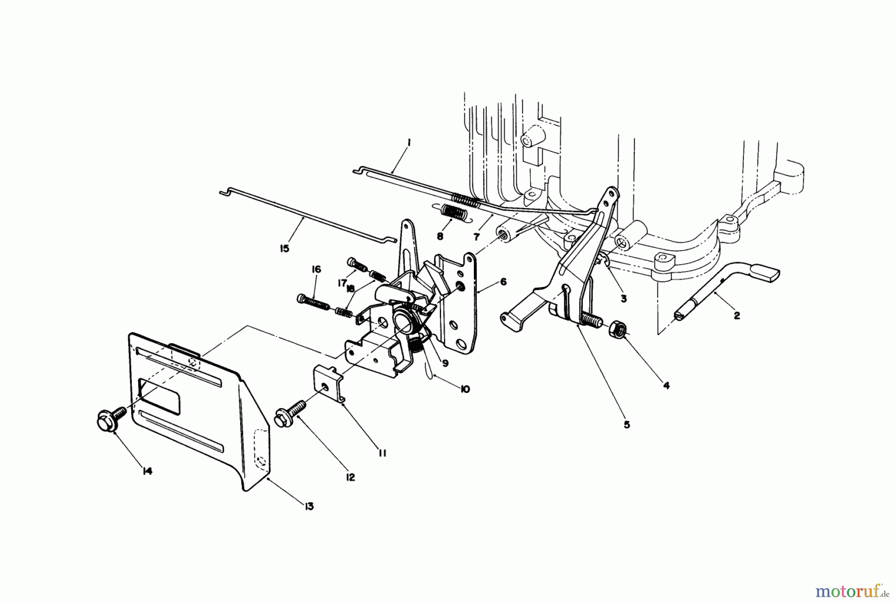  Toro Neu Mowers, Walk-Behind Seite 1 20526 - Toro Lawnmower, 1988 (8000001-8999999) GOVERNOR ASSEMBLY (MODEL NO. VMH7)